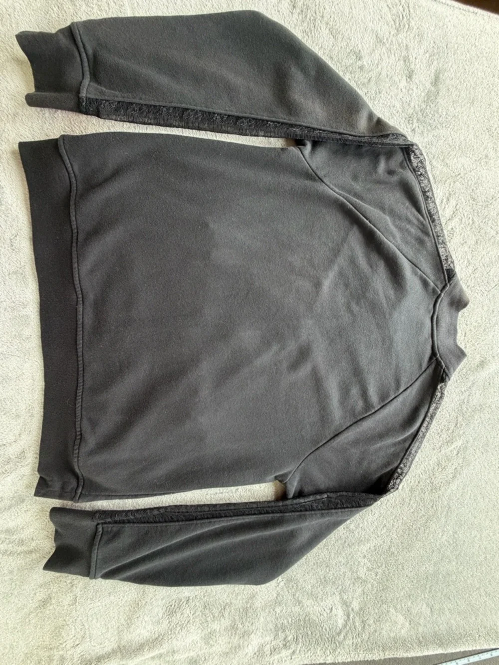Ralph Lauren Black Lace-Panel Bomber Jacket